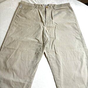 Zegna Sport Men's Cotton Khaki Casual Straight Leg Relaxed Fit Pants‎ Size 38x27